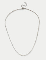 M&S Sterling Silver Twist Necklace- Buy online at McGrocer
