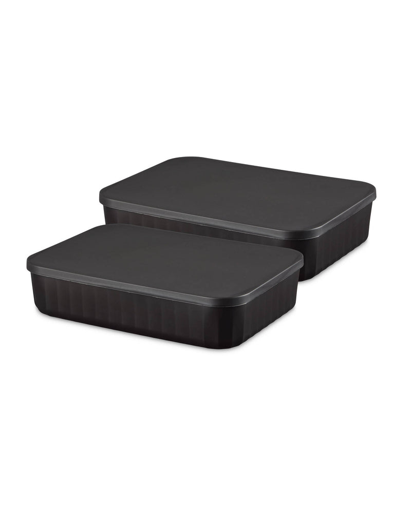Storage Box with Lid 2 Pack Multi-Purpose Storage Bin