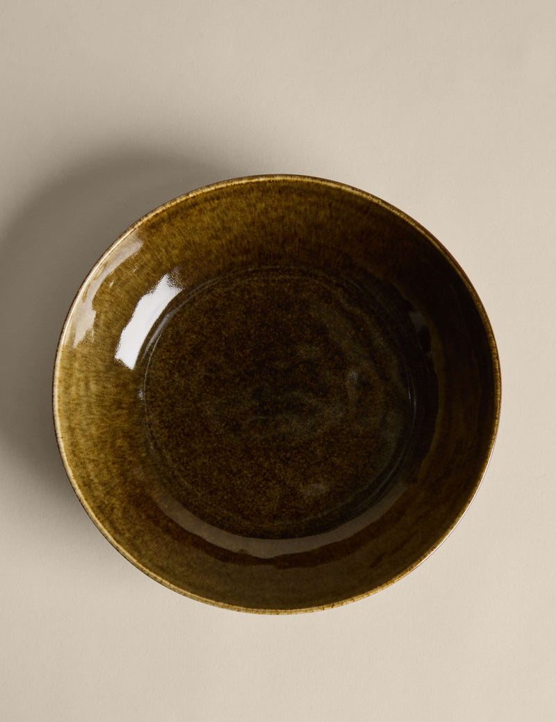 Straight Side Reactive Glaze Pasta Bowl