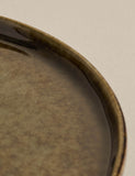 Straight side reactive glaze stoneware side plate (British brand)