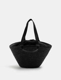 M&S straw drawstring bucket bag 21cm, imported from the UK