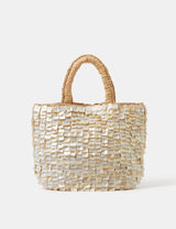 M&S Accessorize Straw Embellished Grab Bag- Buy online at McGrocer
