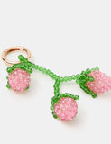Accessorize strawberry beaded bag charm, imported from the UK