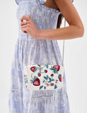 Accessorize strawberry sequin clutch bag (British brand)