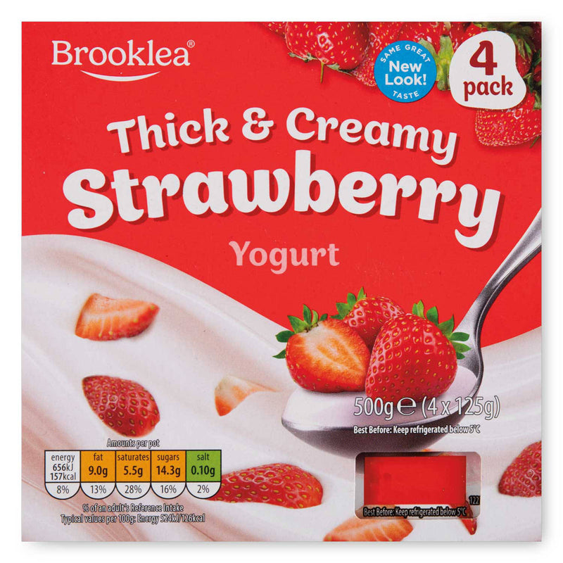 Strawberry thick and creamy yogurt 4 pack 500g, UK version