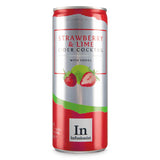 Strawberry and lime cider cocktail 250ml can - British product