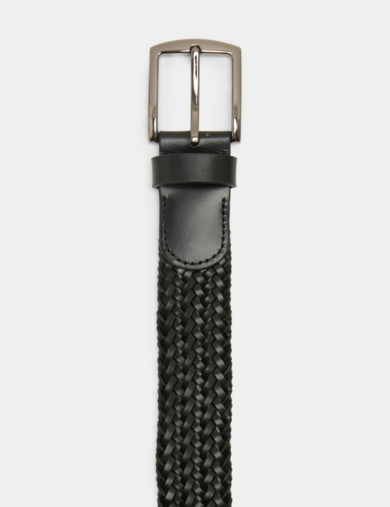 M&S stretch leather plaited belt (British brand)
