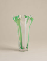 M&S Striped Handkerchief Glass Vase 29cm- Buy online at McGrocer