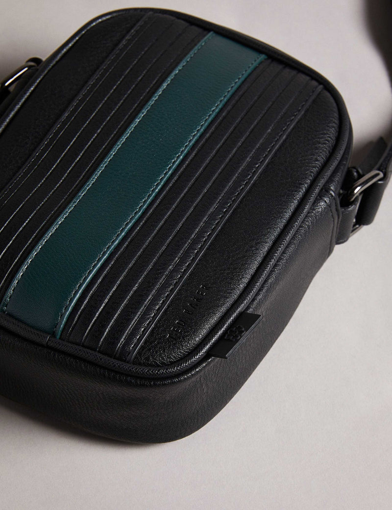 Ted Baker striped faux leather messenger bag, UK version