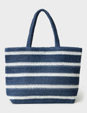 Crew Clothing striped woven shoulder bag (British brand)