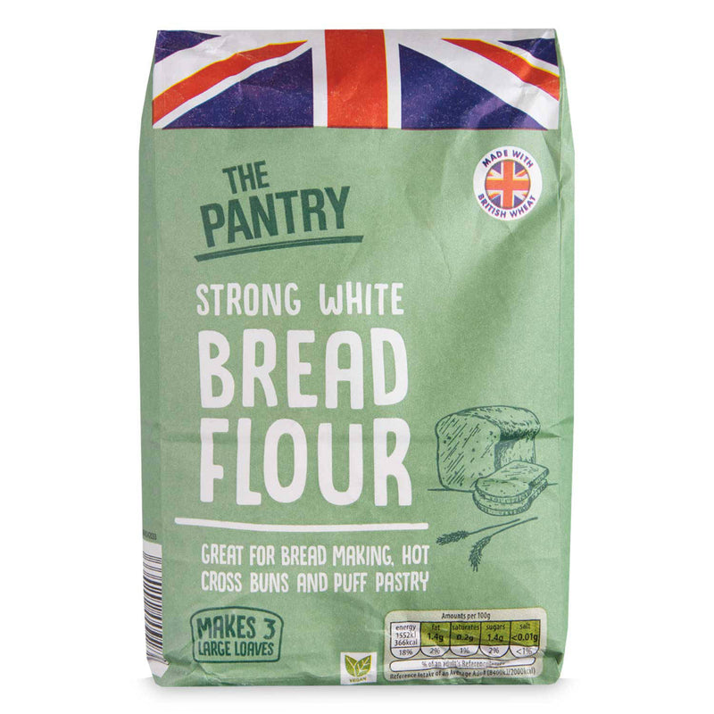 Strong white bread flour for baking, imported from the UK