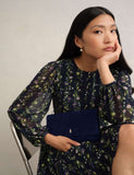 Hobbs suede clutch bag with detachable strap (British brand)