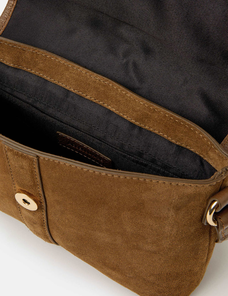 Accessorize suede cross body bag with eyelet detail, UK version
