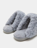 M&S suede faux fur trim mule slippers (British brand)