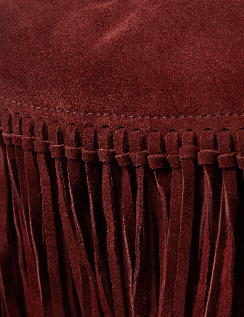Accessorize suede fringed shoulder bag (British brand)