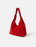 Accessorize suede shoulder bag with knot handle (British brand)