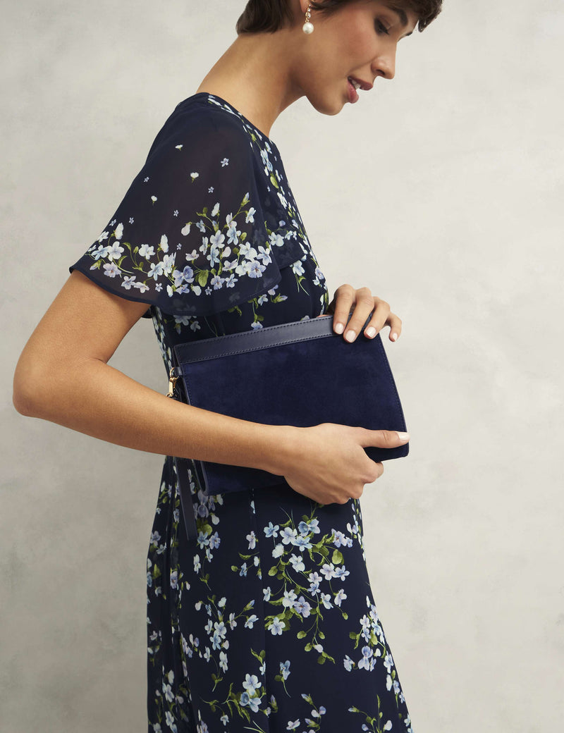 Hobbs suede wristlet pouch, UK version
