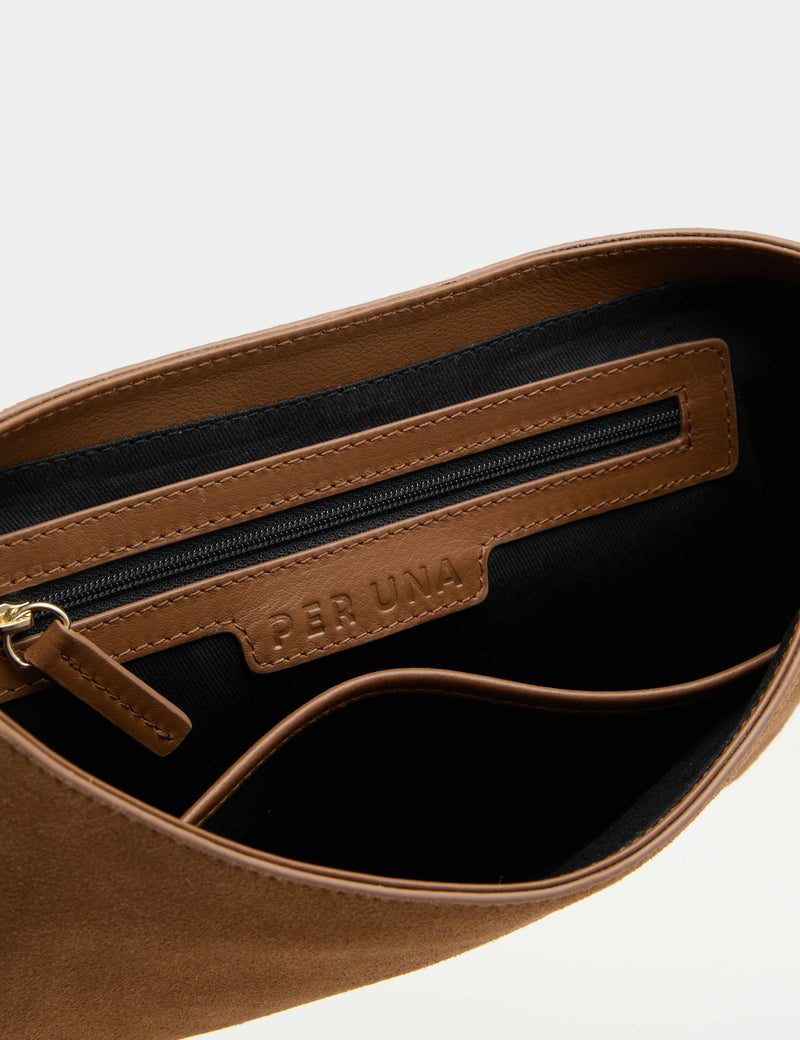 Per Una suede saddle shoulder bag - British product
