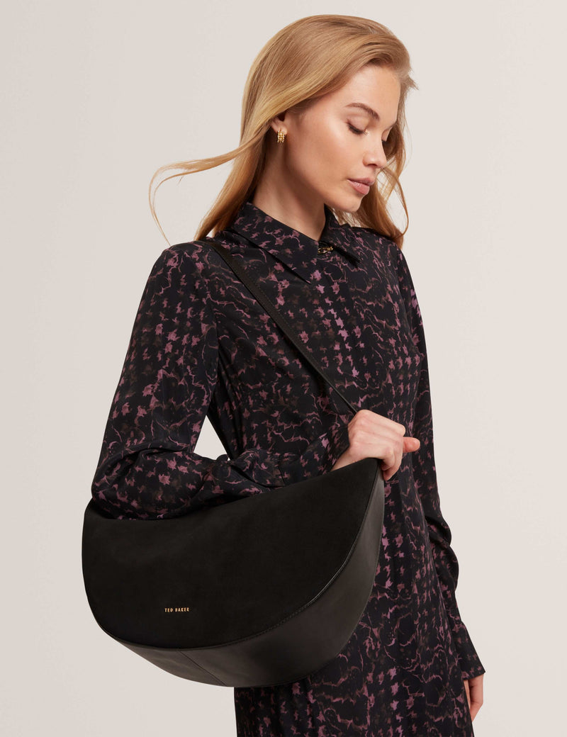 Ted Baker suede hobo shoulder bag, imported from the UK