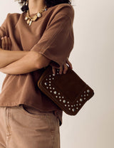 M&S Per Una Suede Studded Cross Body Bag- Buy online at McGrocer