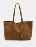 M&S suede tote bag with magnetic closure (British brand)