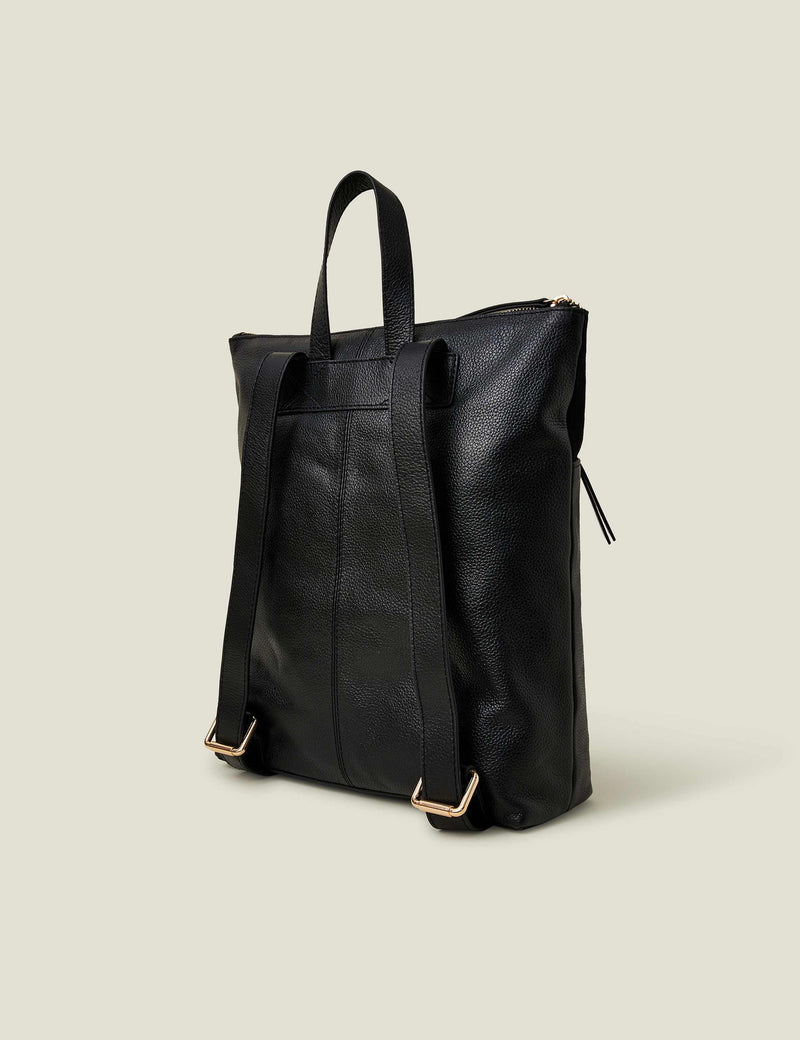 Suede leather backpack with gold hardware, UK version