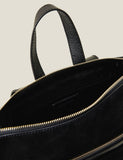 Suede leather backpack with gold hardware, UK version