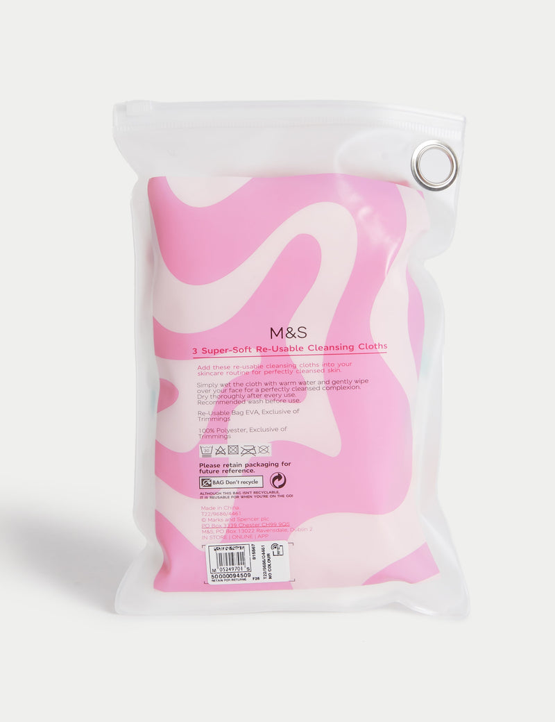 Bloom Accessories super soft reusable cleansing cloths, UK version