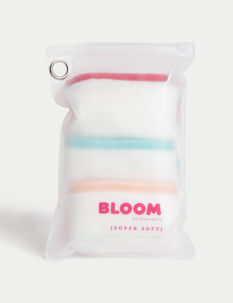 Bloom Accessories super soft reusable cleansing cloths, UK version