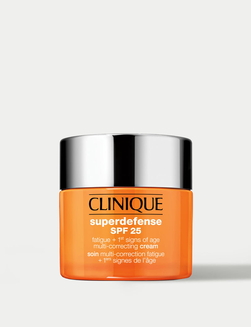 Clinique Superdefense SPF 25 multi-correcting cream for very dry to dry combination skin 50ml (British brand)