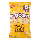 Sweet and salty popcorn six pack - British product
