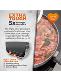 Tower Grey Cerastone 30cm low casserole pot with lid (British brand)