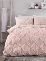 Serene Pink Lara Duvet Cover and Pillowcase Set