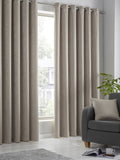 Fusion Natural Strata light filtering eyelet curtain, UK version