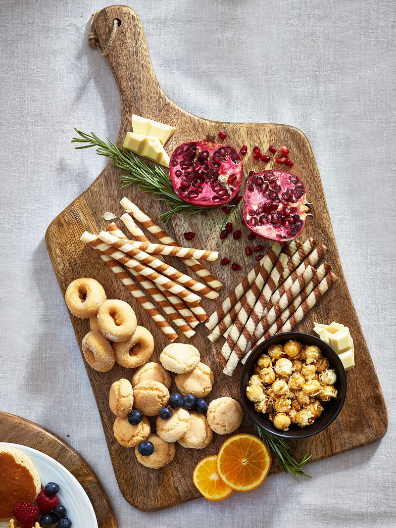 Natural Zaya mango wood serving platter, imported from the UK