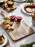 Natural Zaya mango wood serving platter, imported from the UK