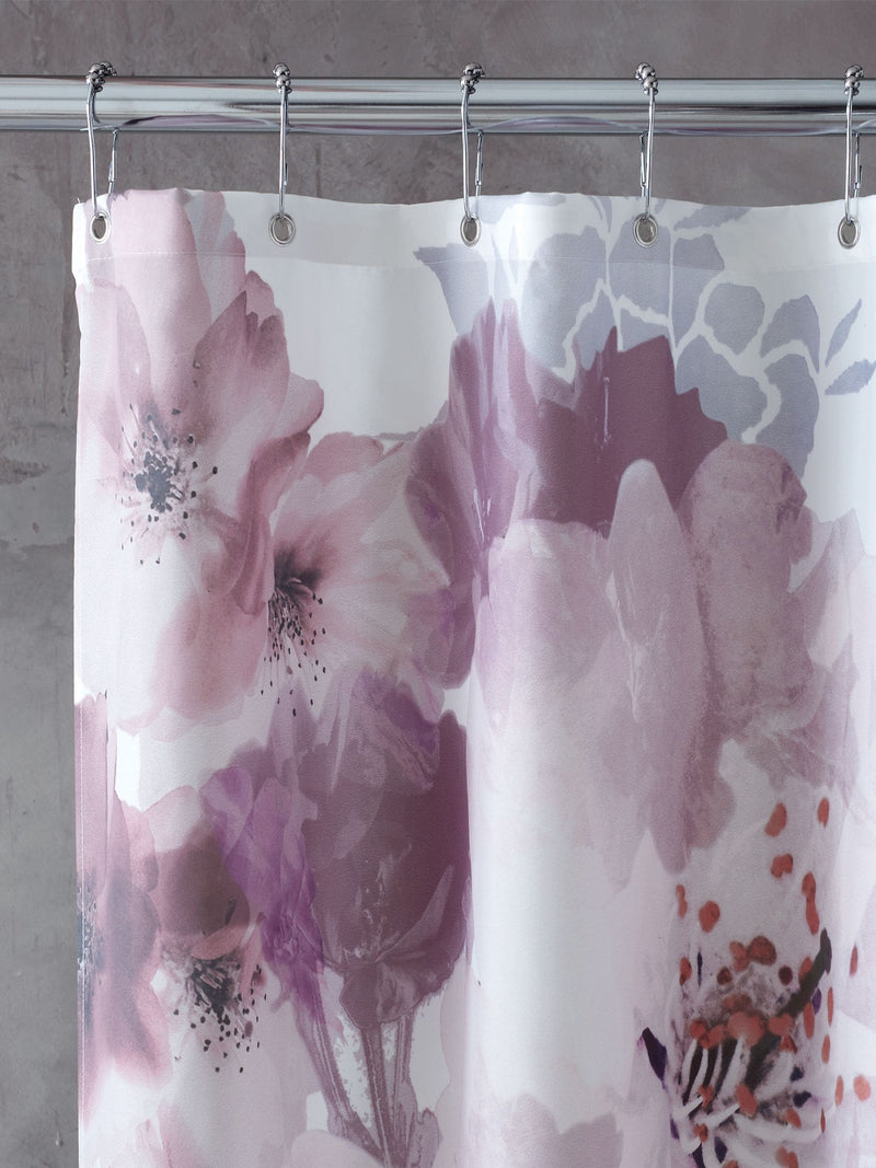 Catherine Lansfield Pink Dramatic Floral shower curtain 180x180cm - British product