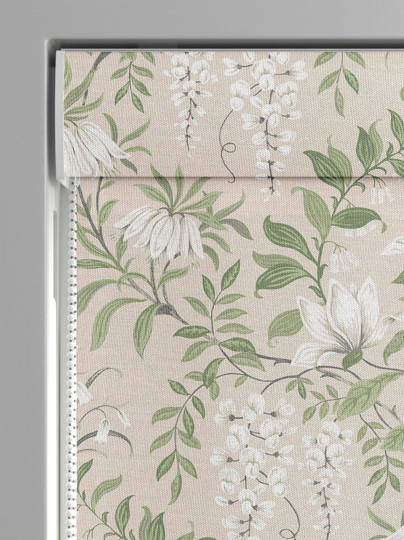Laura Ashley Blush Pink Parterre Roman blind made to measure, UK version