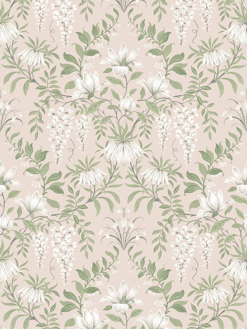 Laura Ashley Blush Pink Parterre Roman blind made to measure, UK version