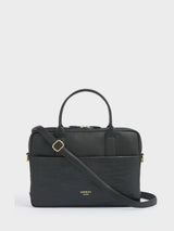 Next Osprey London Kellie Black Croc Grain Leather Laptop Bag- Buy online at McGrocer