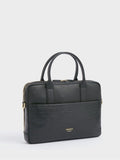 Osprey London Black Kellie croc grain leather laptop bag - British product