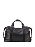 Osprey London black tumbled leather Toby weekender bag, imported from the UK