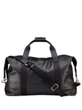 Osprey London black tumbled leather Toby weekender bag, imported from the UK