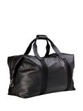 Osprey London black tumbled leather Toby weekender bag, imported from the UK