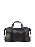 Osprey London black tumbled leather Toby weekender bag, imported from the UK