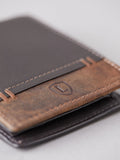 Lakeland Leather brown stitch bi-fold wallet (British brand)