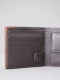 Lakeland Leather brown stitch bi-fold wallet (British brand)