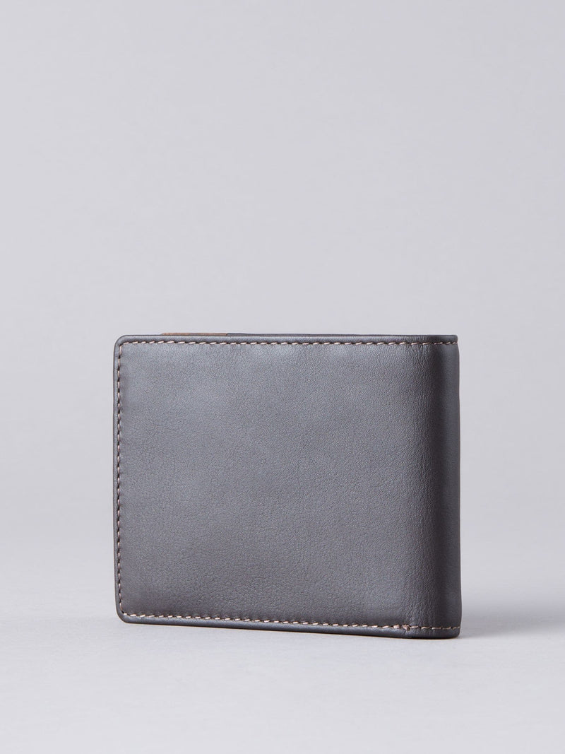 Lakeland Leather brown stitch bi-fold wallet (British brand)