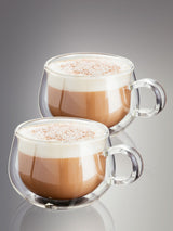 Next Judge Clear 2 Piece Double Walled Cappucino Glass Set- Buy online at McGrocer