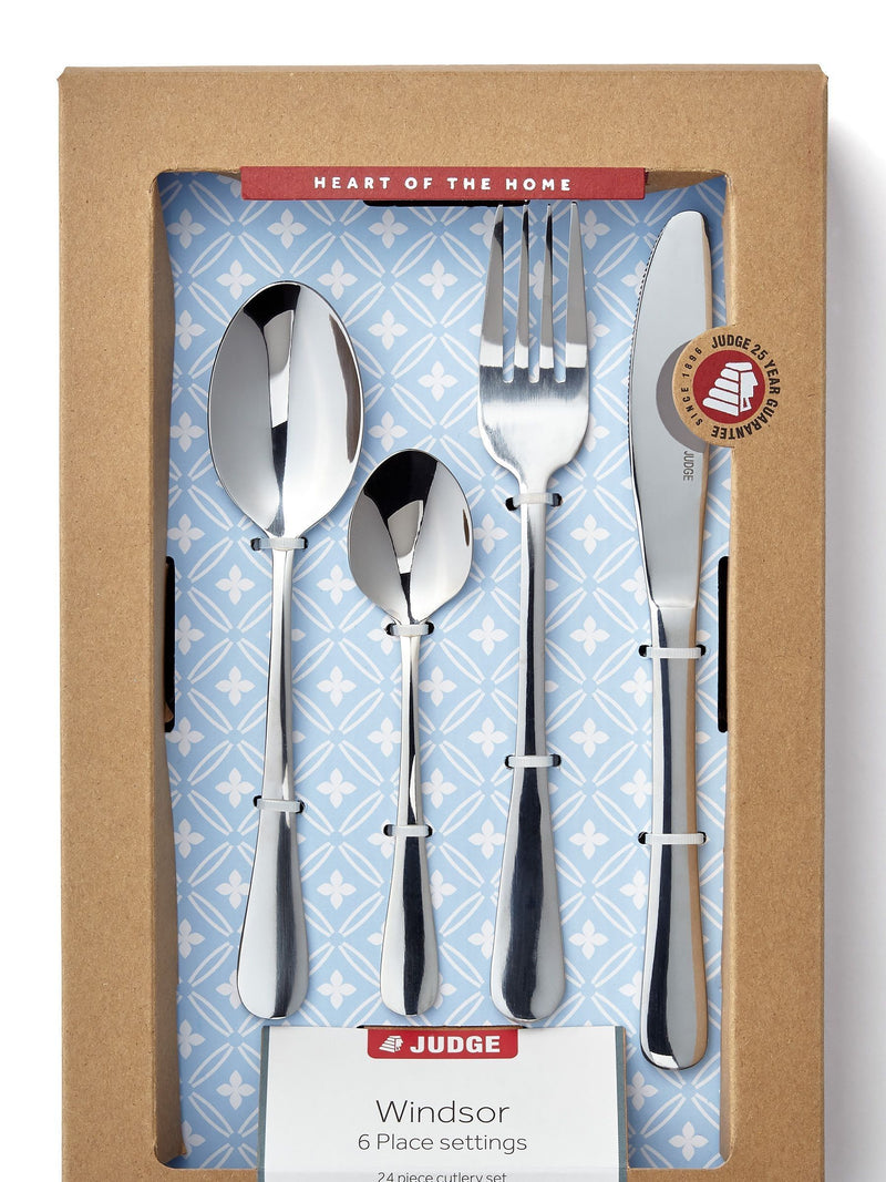 Judge Silver Windsor 24 piece cutlery set, UK version